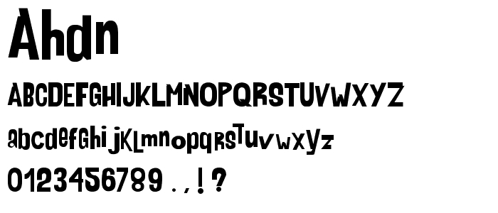 AHDN font