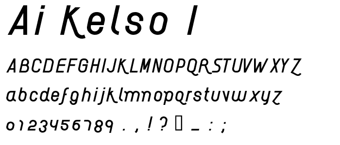 AI kelso I font