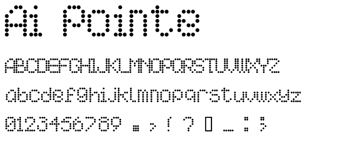 AI pointe font