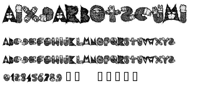 AIxDARBOTZCUMI font