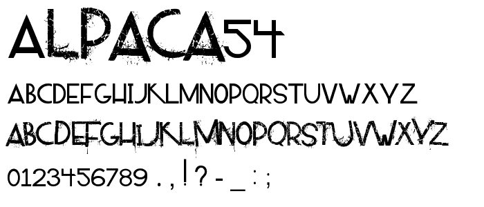 ALPACA54 font