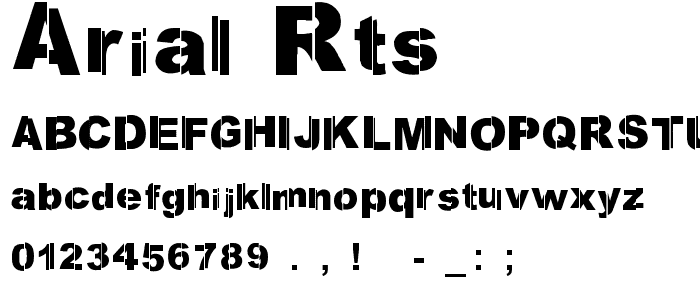 ARIAL RTS font