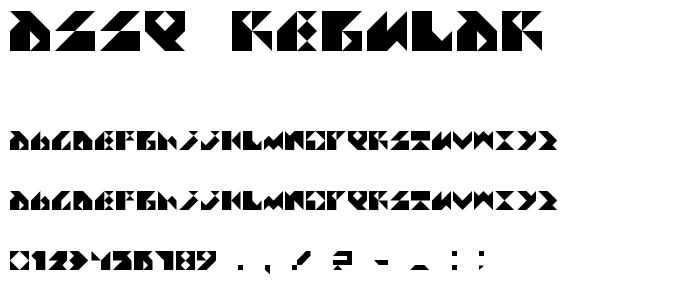 ASSQ Regular font