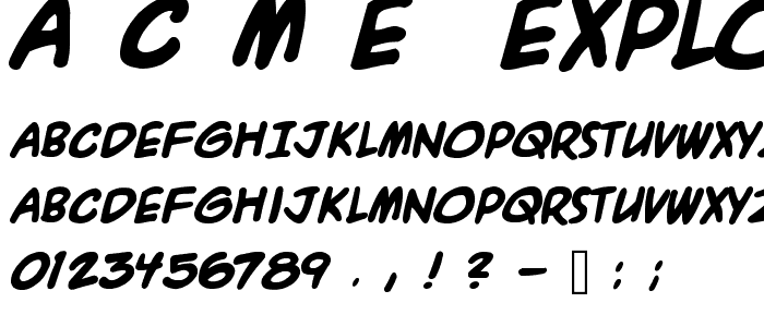 A.C.M.E. Explosive Bold font