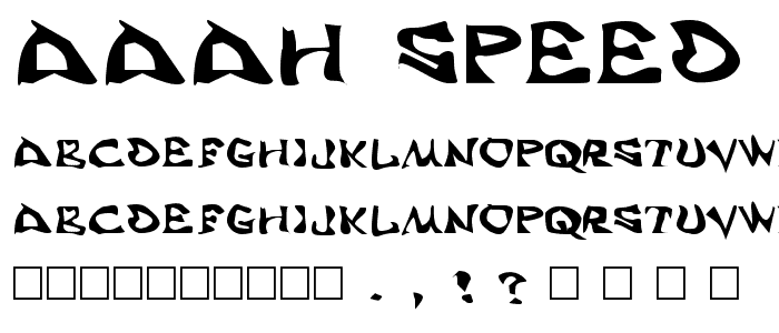 Aaah Speed font