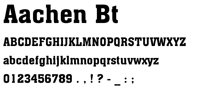 Aachen BT font