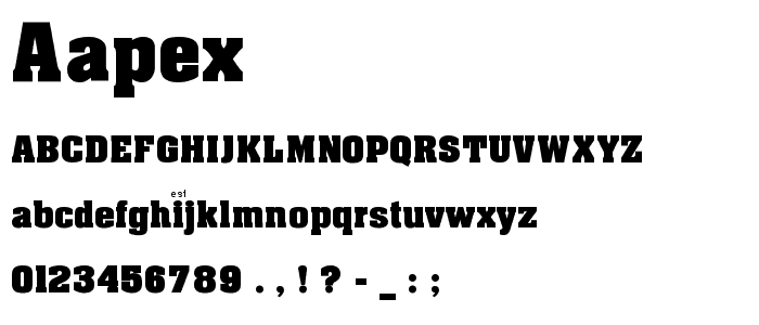 Aapex font