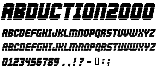 Abduction2000 font