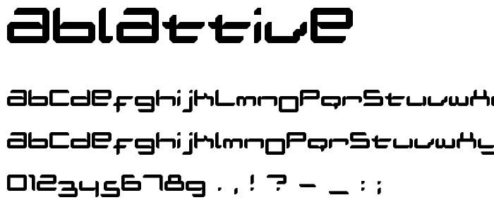 Ablattive font