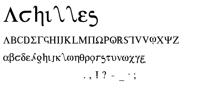 Achilles font