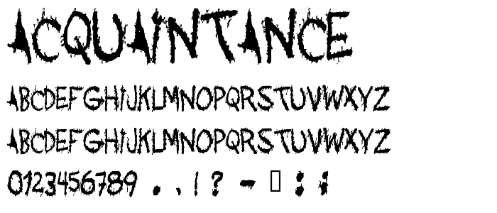 Acquaintance font