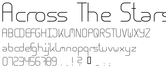 Across The Stars font