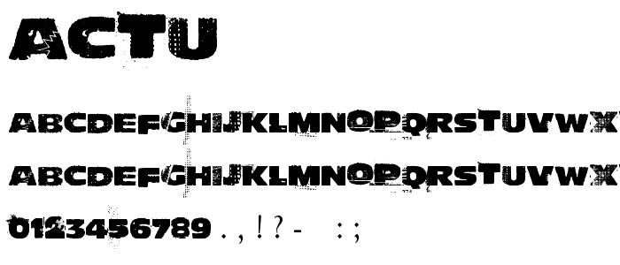 Actu font