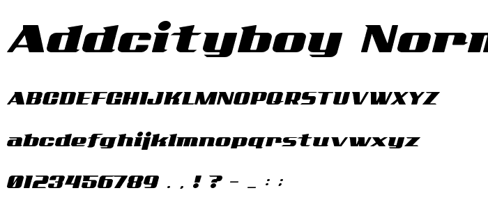 AddCityboy Normal font