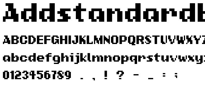 AddStandardBitmap Point9 font