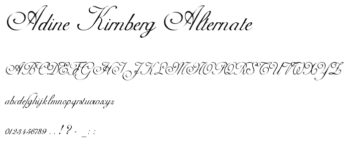 Adine Kirnberg Alternate font