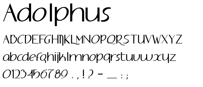 Adolphus font