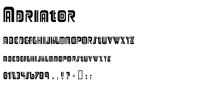 Adriator font