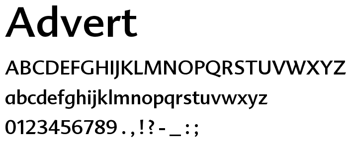 Advert font