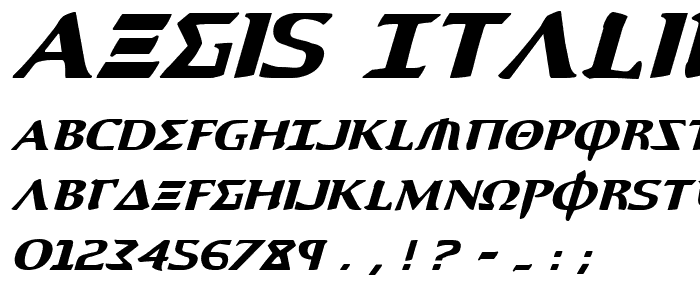 Aegis Italic font