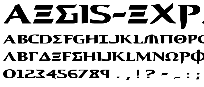 Aegis Expanded font