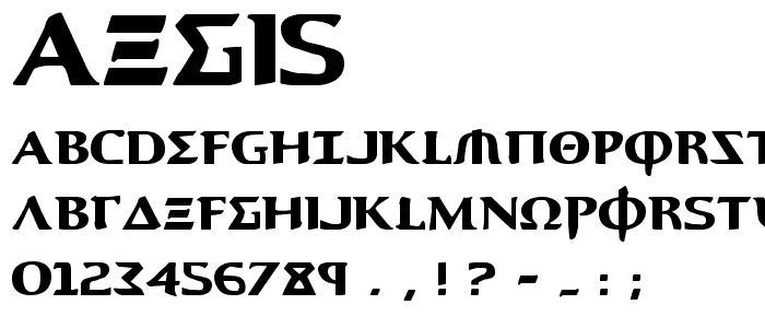 Aegis font