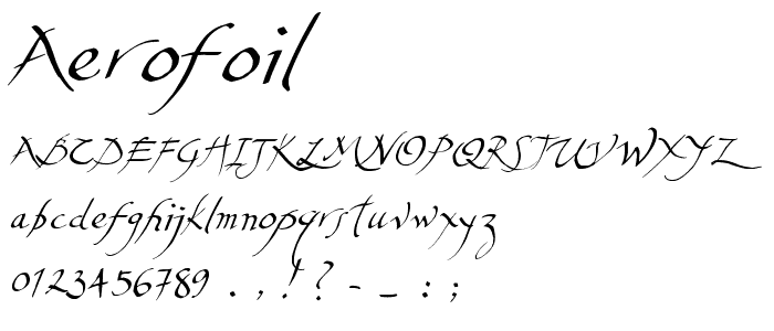 Aerofoil font