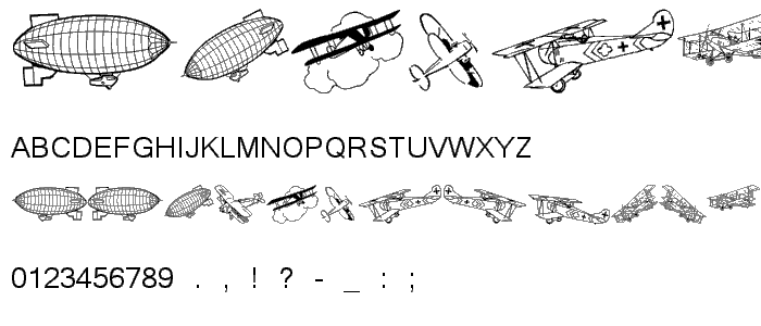 Aeroplanes font