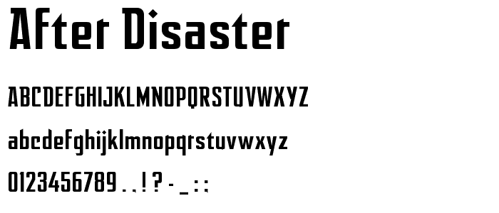 After Disaster font