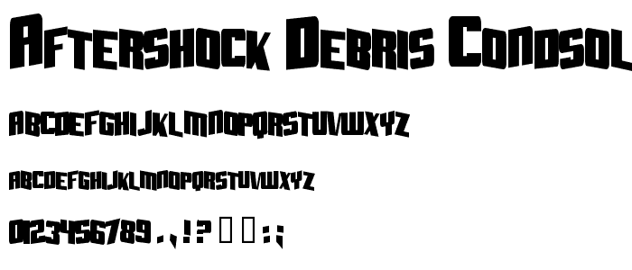 Aftershock Debris CondSolid font