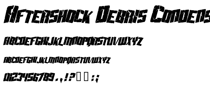 Aftershock Debris Condensed Italic font