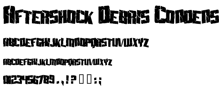 Aftershock Debris Condensed font