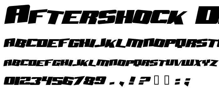 Aftershock Debris Solid Italic font