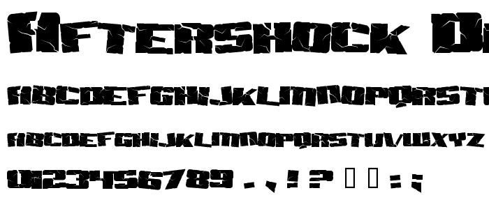 Aftershock Debris font