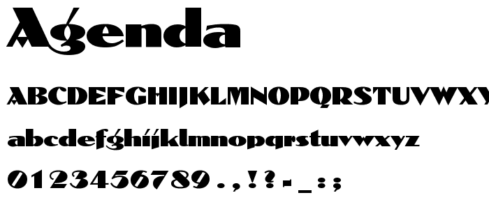 Agenda font