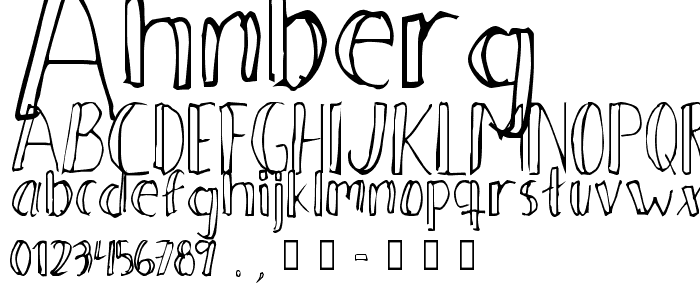 Ahnberg font