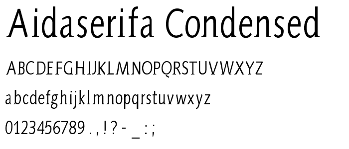 AidaSerifa-Condensed font