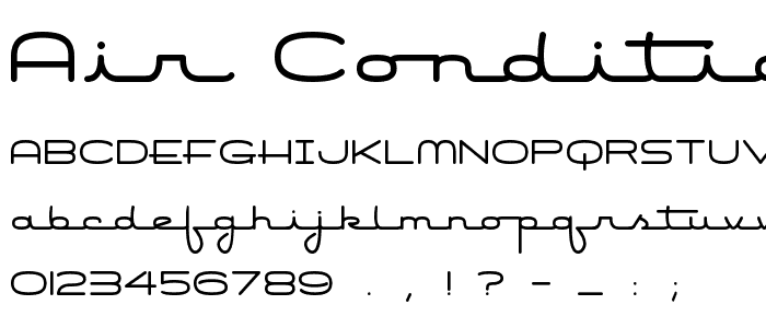 Air Conditioner font