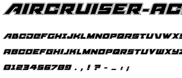 Aircruiser Academy Italic font