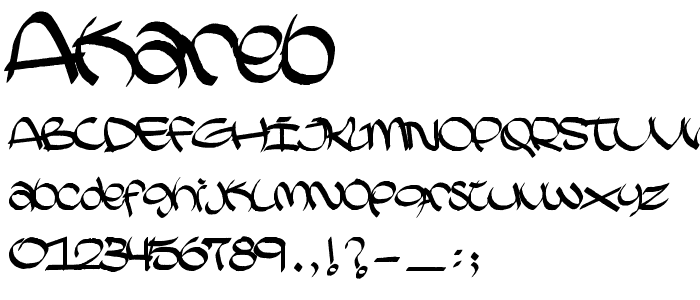 Akareb font