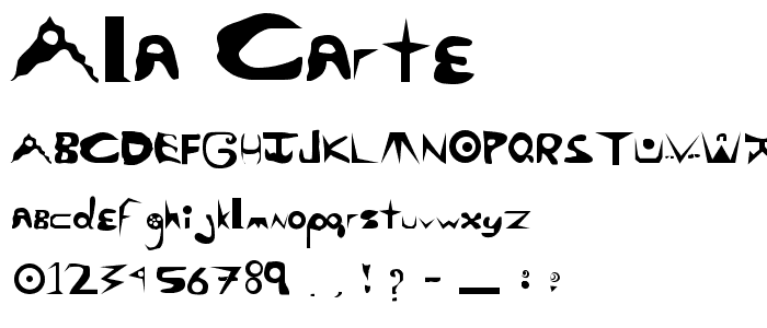 Ala Carte font