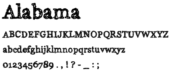 Alabama font