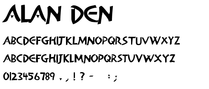 Alan Den font