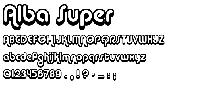 Alba Super font