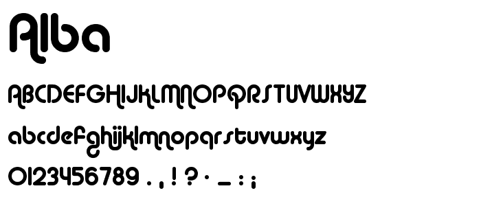 Alba font