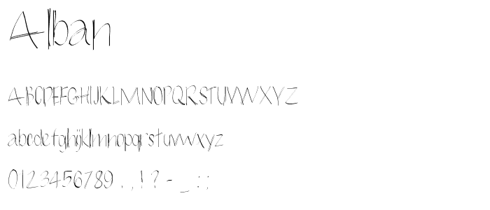 Alban font