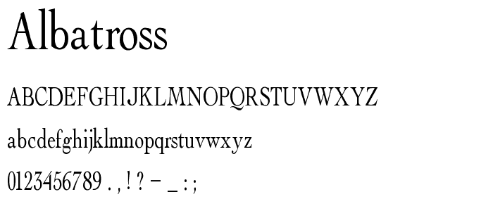 Albatross font