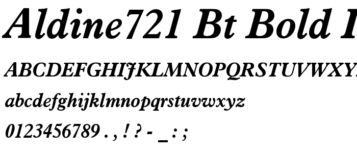 Aldine721 BT Bold Italic font