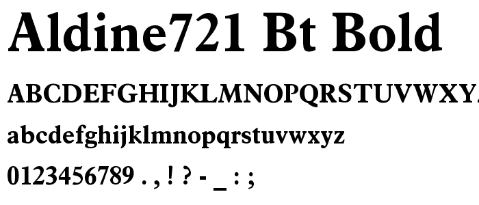 Aldine721 BT Bold font