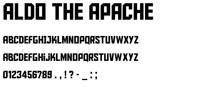 Aldo the Apache font